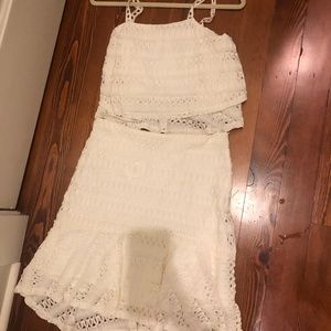 moon river cropped shirt and skirt